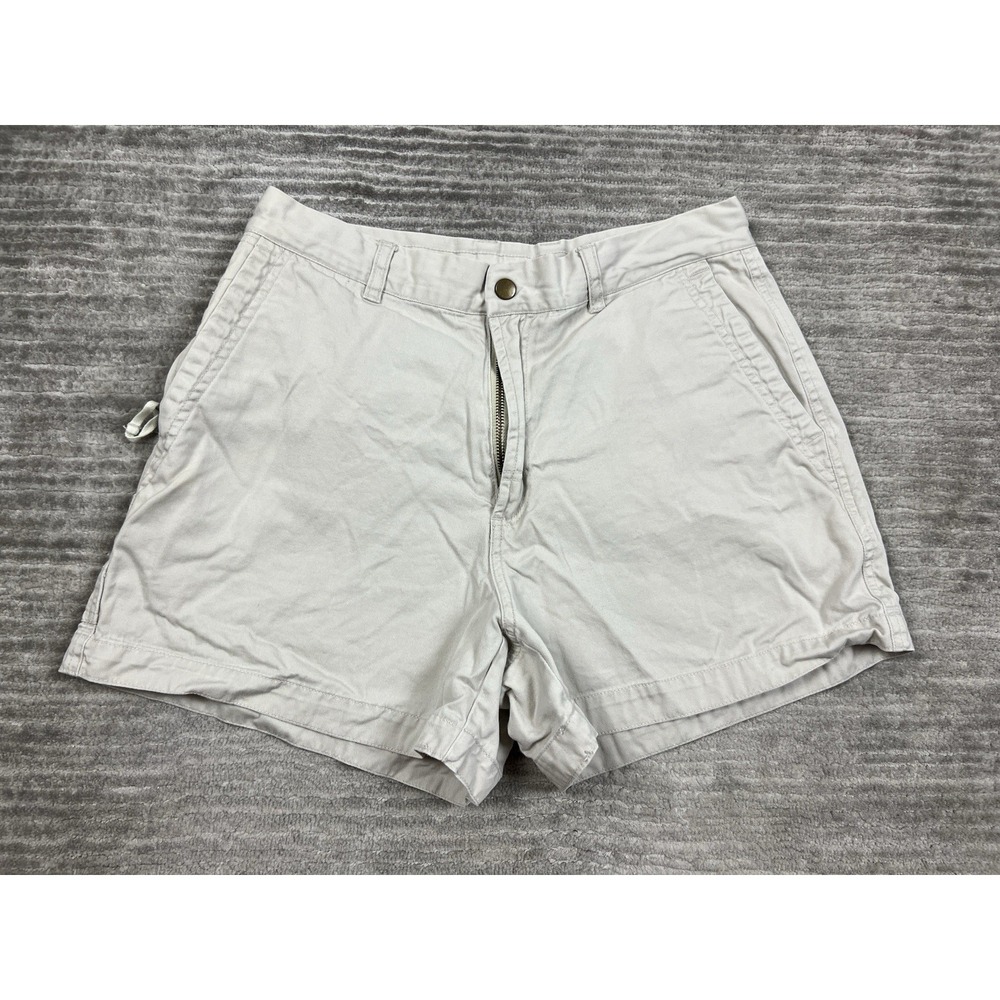 Bay Studio Khakis Shorts Womens 8 Beige Cotton Snap Outdoor